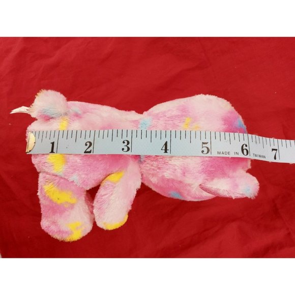 Ty Beanie Boos Franky Bear Pink TySilk Tie Dye Glitter Eyes Soft 6 inch Plush - Picture 8 of 8